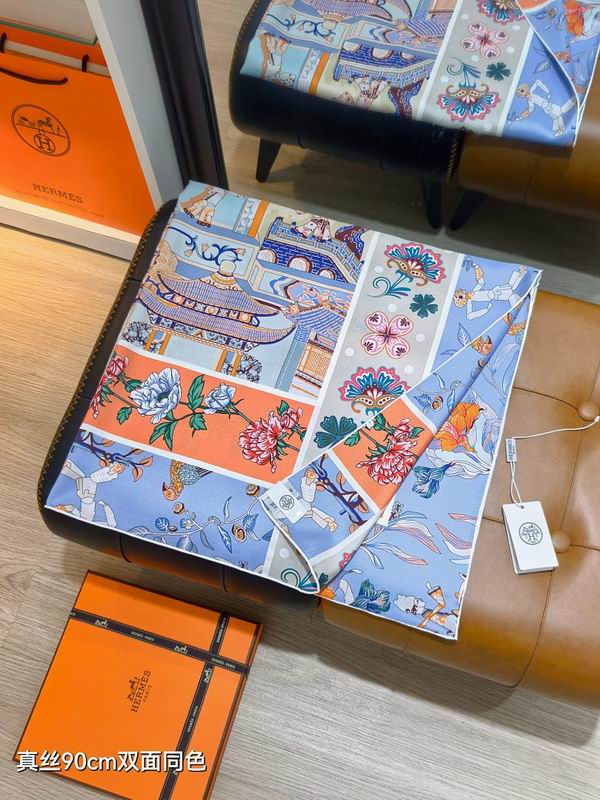 Hermes silk scarf hm (49)