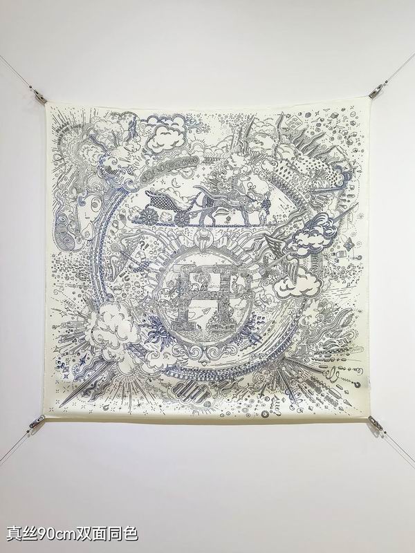 Hermes silk scarf hm (52)