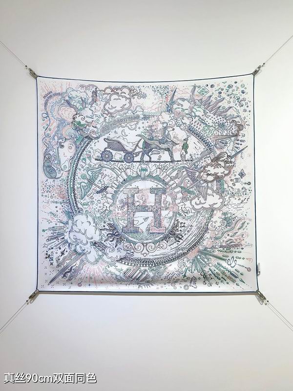 Hermes silk scarf hm (58)