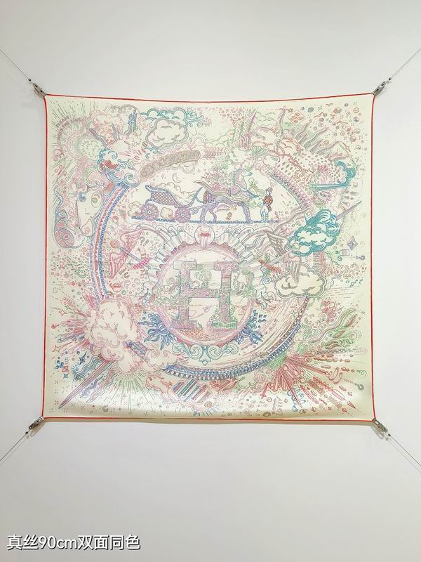 Hermes silk scarf hm (61)