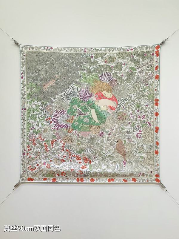 Hermes silk scarf hm (72)
