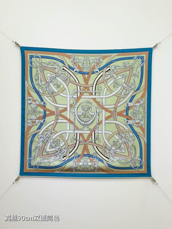 Hermes silk scarf hm (90)