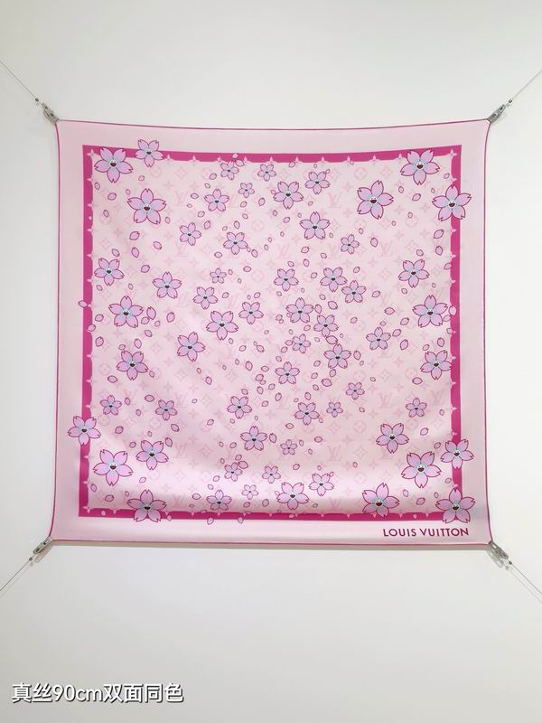 LV Silk Scarf 90X90cm E12 (1)