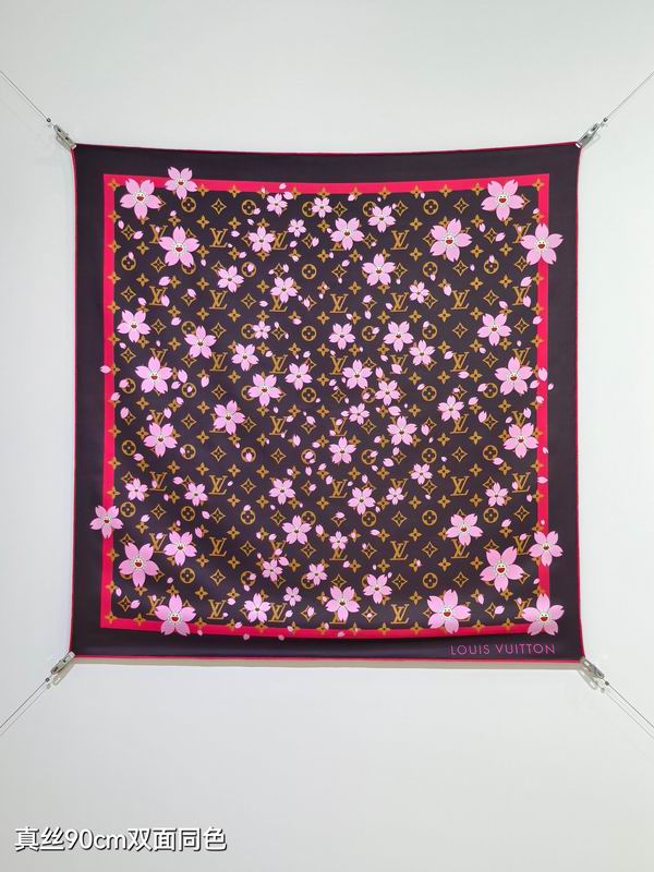 LV Silk Scarf 90X90cm E12 (12)