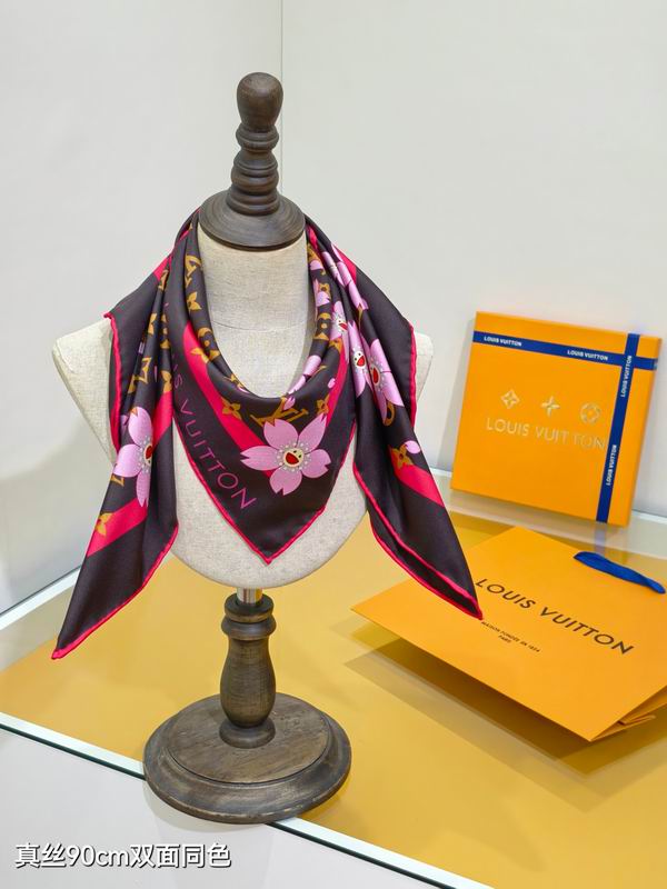 LV Silk Scarf 90X90cm E12 (18)