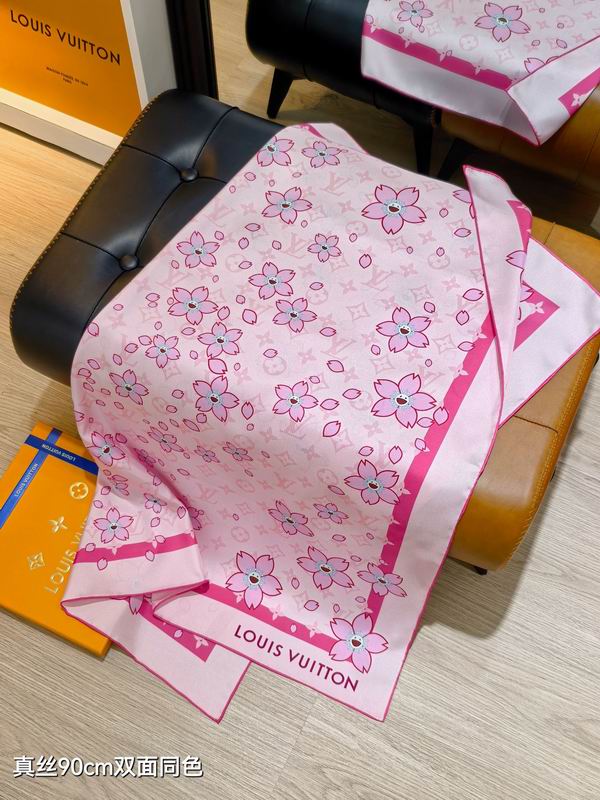 LV Silk Scarf 90X90cm E12 (3)