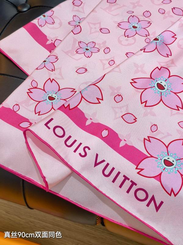 LV Silk Scarf 90X90cm E12 (4)