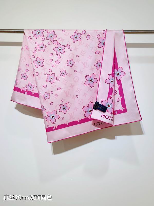 LV Silk Scarf 90X90cm E12 (6)