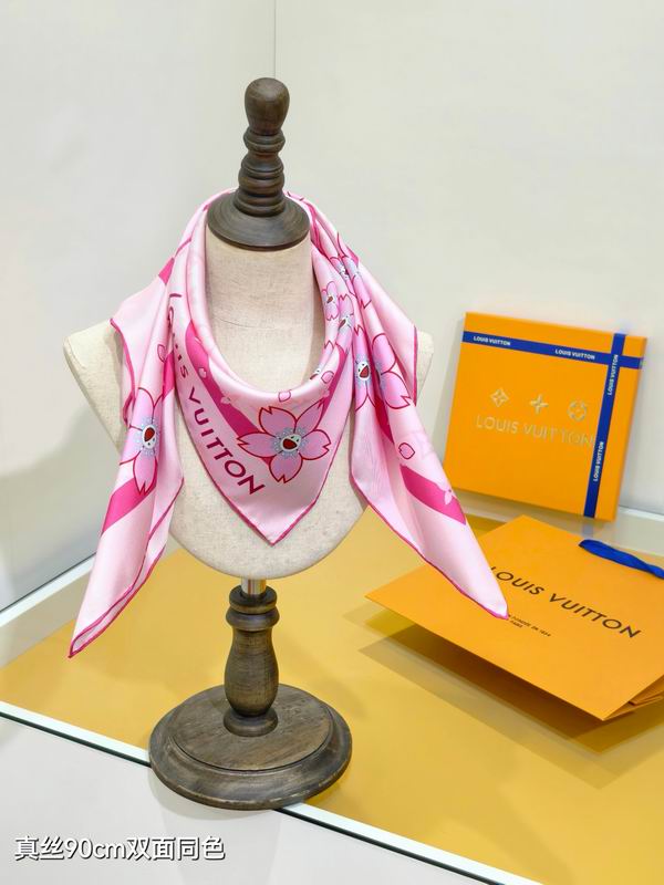 LV Silk Scarf 90X90cm E12 (7)