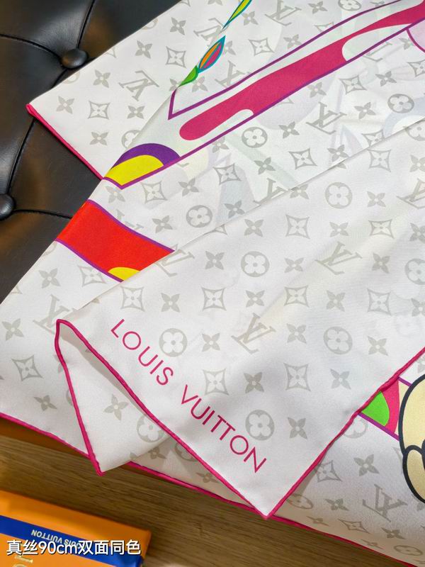 LV Silk Scarf 90X90cm E13 (4)