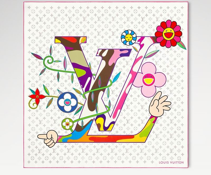 LV Silk Scarf 90X90cm E13 (8)