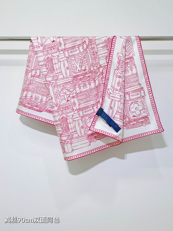 LV Silk Scarf 90X90cm E14 (10)