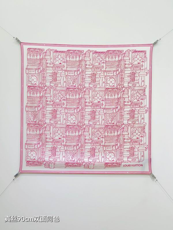 LV Silk Scarf 90X90cm E14 (15)