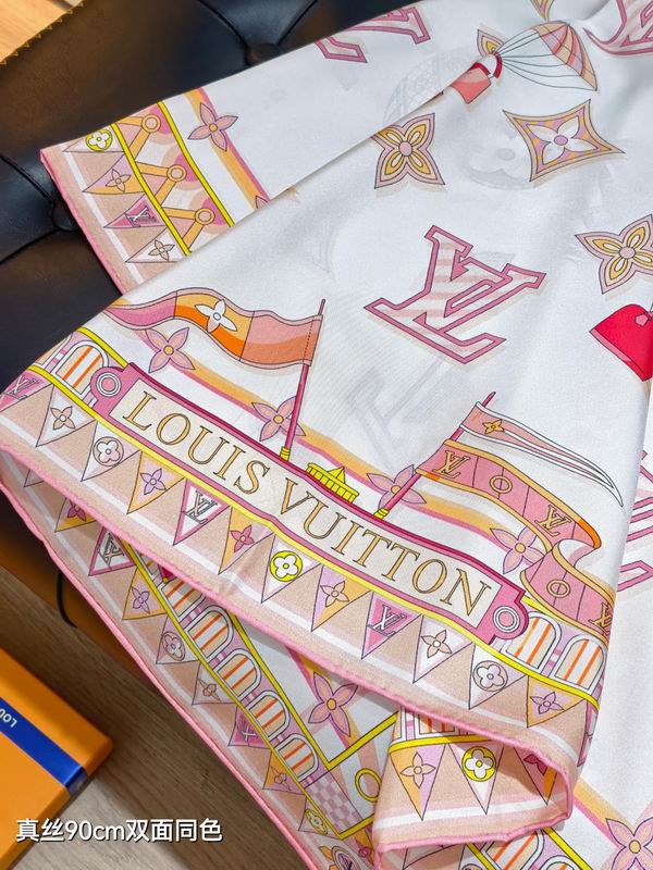 LV Silk Scarf 90X90cm E15 (3)