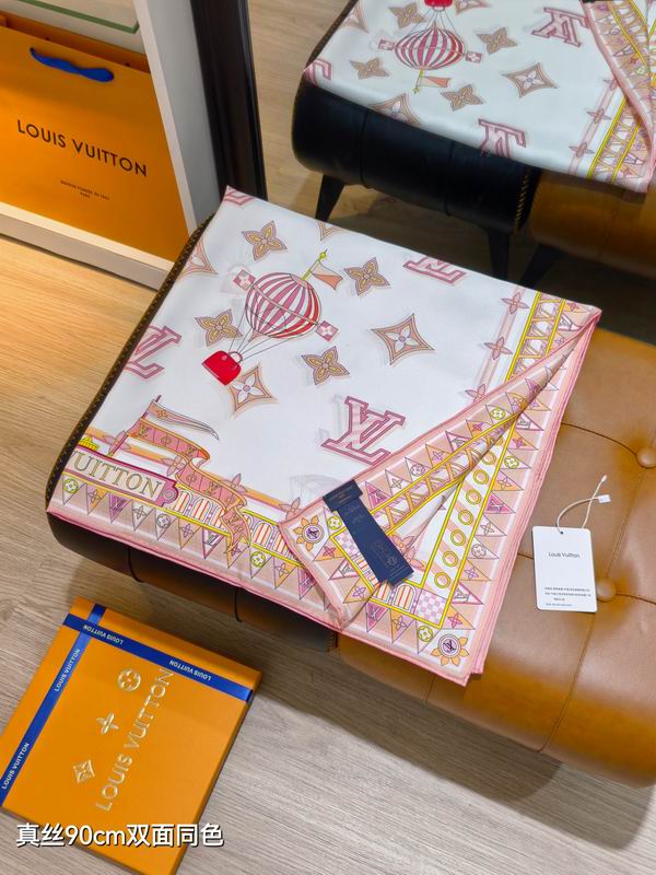 LV Silk Scarf 90X90cm E15 (6)