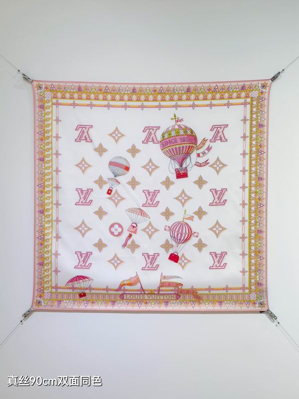 LV Silk Scarf 90X90cm E15 (7)