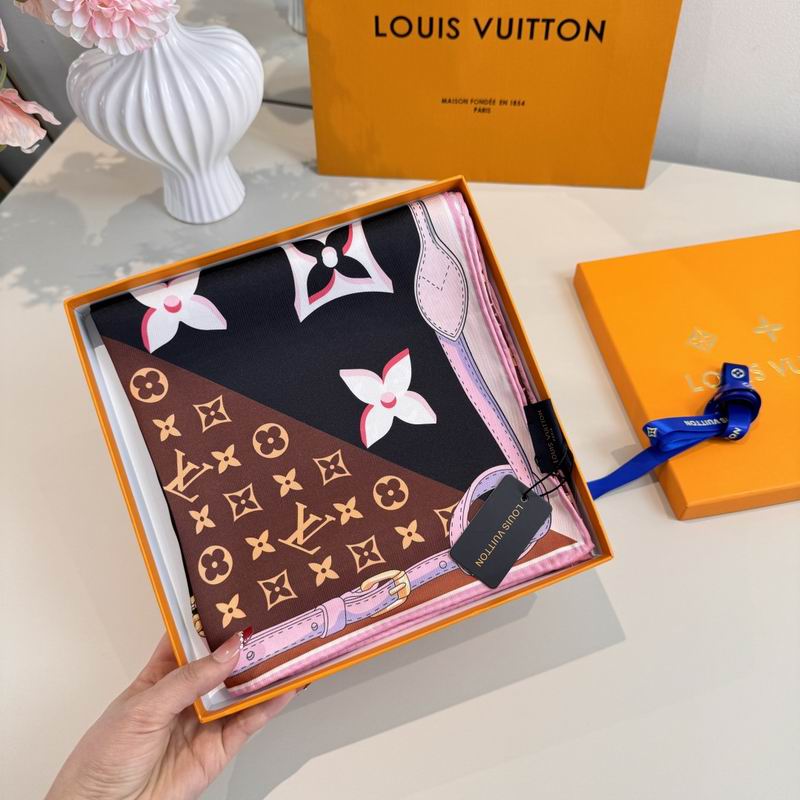 LV silk scarf 90X90cm E06 (5)