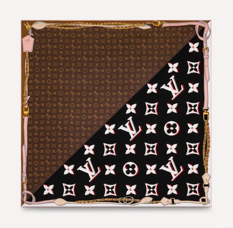 LV silk scarf 90X90cm E06 (9)