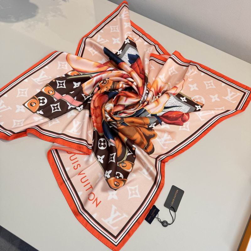 LV silk scarf 90X90cm E08 (11)