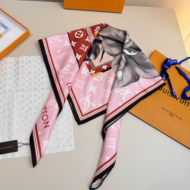 LV silk scarf 90X90cm E08 (5)