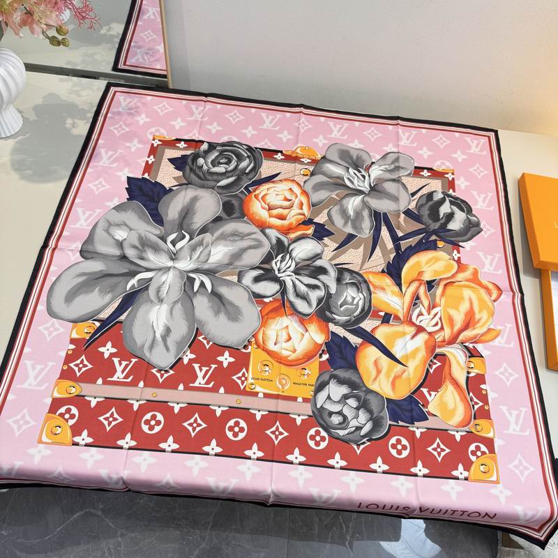 LV silk scarf 90X90cm E08 (9)