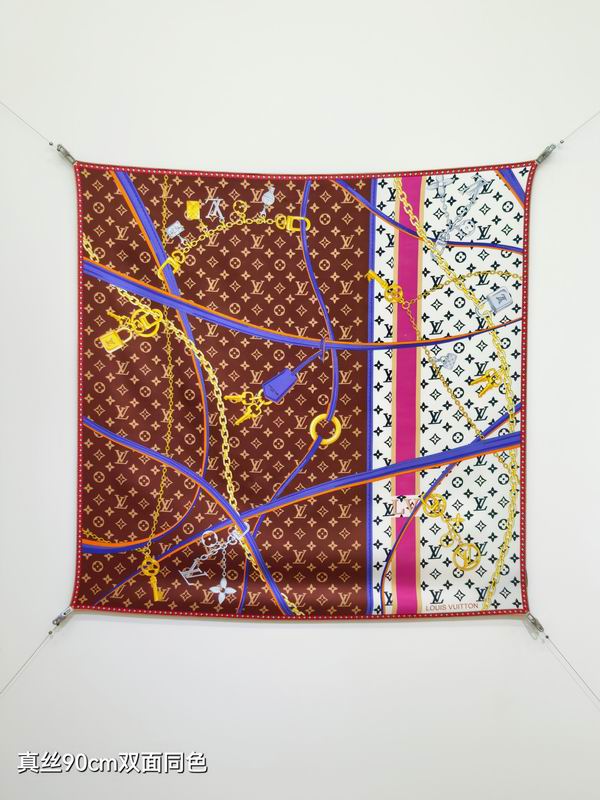 LV silk scarf 90X90cm E31 (7)