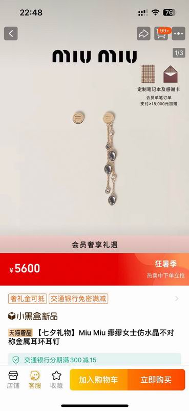 MiuMiu Earring yxs57 (2)