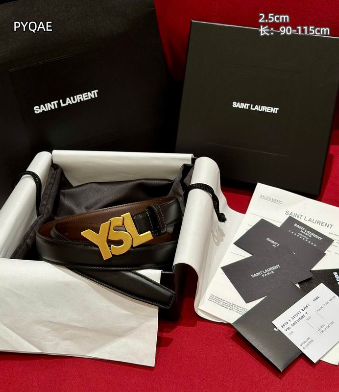 YSL belt 25mmX90-115cm 8L (21)