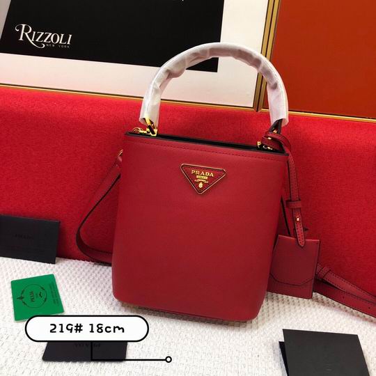 Prada Saffiano 1BA219十字纹 20x11x18cm CN6色