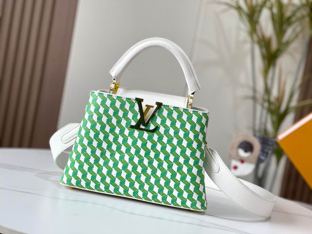 Capucines M59878白色编织 27x18x9cm cs