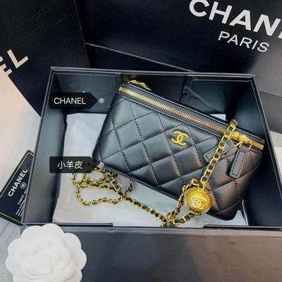 Chanel 盒子包羊皮18x10cm CN (10)