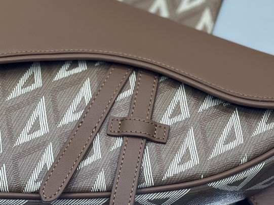 Dior 咖啡色帆布26x19x4.5cm wz (3)