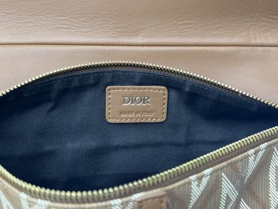 Dior 咖啡色帆布26x19x4.5cm wz (9)