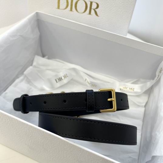 Dior 马鞍包蓝 黑皮肩带 102cm wz (10)
