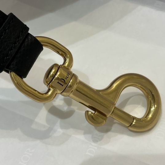 Dior 马鞍包蓝 黑皮肩带 102cm wz (2)