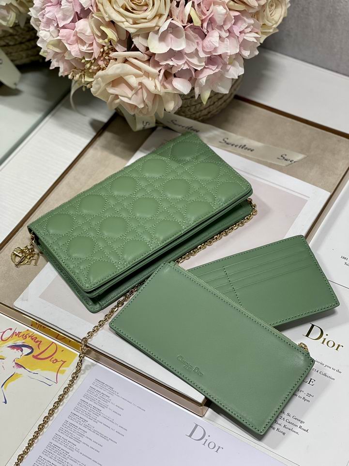 Dior 77035金 绿 黑色 21.5x11.5x3cm wz (12)