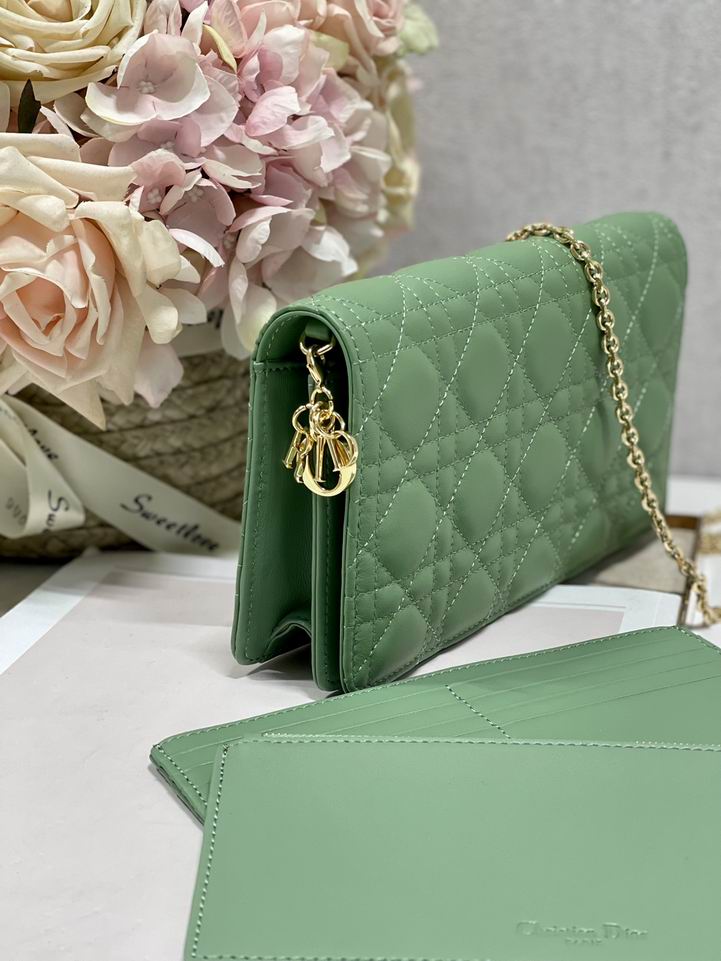 Dior 77035金 绿 黑色 21.5x11.5x3cm wz (16)