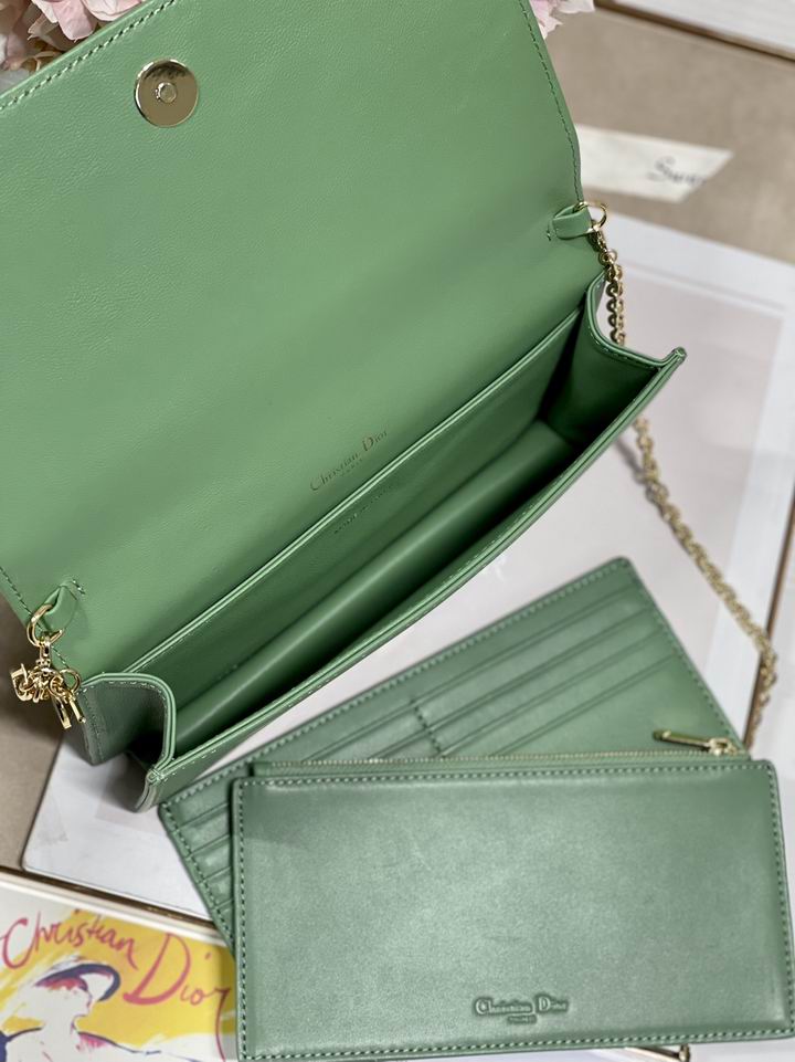 Dior 77035金 绿 黑色 21.5x11.5x3cm wz (18)