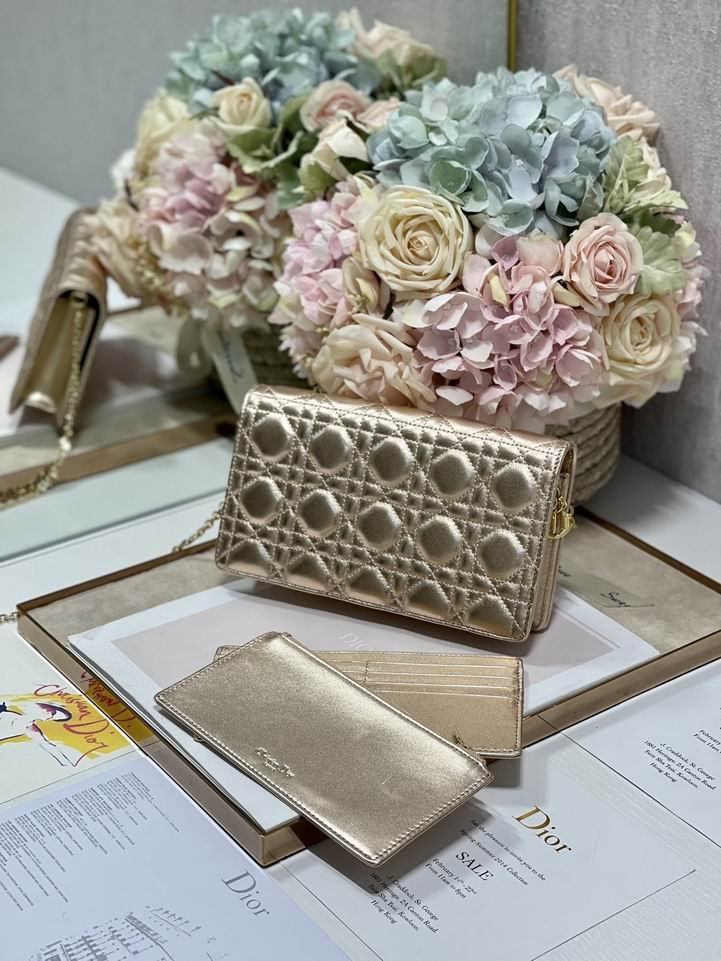 Dior 77035金 绿 黑色 21.5x11.5x3cm wz (21)