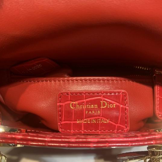 Dior Lady鳄鱼压纹17x7.5x14cm yz (10)