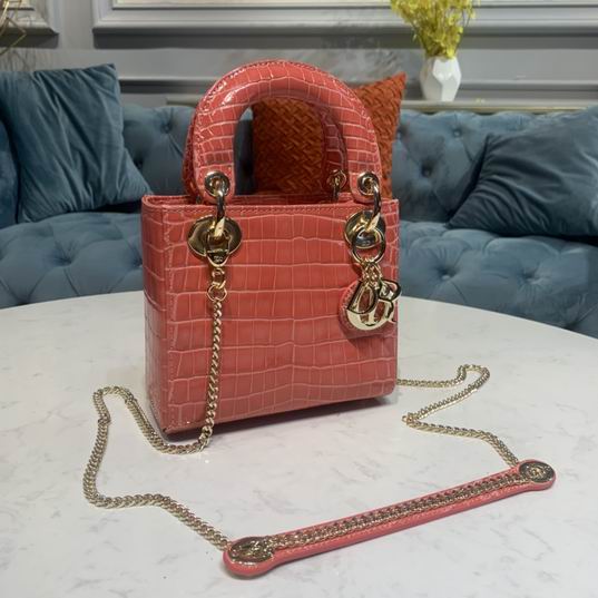 Dior Lady鳄鱼压纹17x7.5x14cm yz (12)