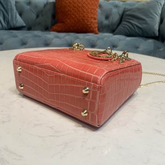 Dior Lady鳄鱼压纹17x7.5x14cm yz (14)