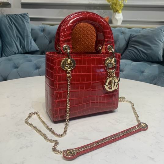 Dior Lady鳄鱼压纹17x7.5x14cm yz (3)