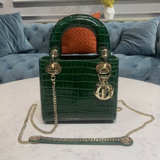 Dior Lady鳄鱼压纹17x7.5x14cm yz (38)