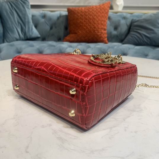 Dior Lady鳄鱼压纹17x7.5x14cm yz (4)