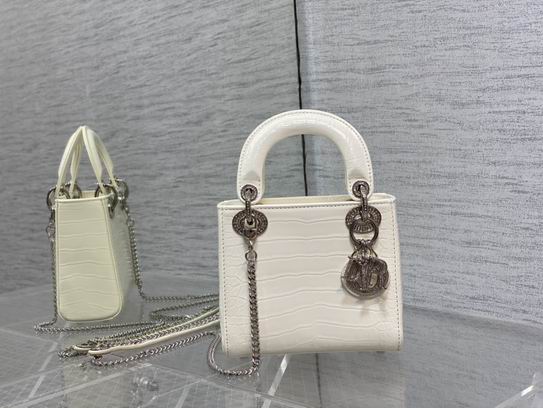 Dior Lady鳄鱼纹mini 17x15x7cm wz (2)