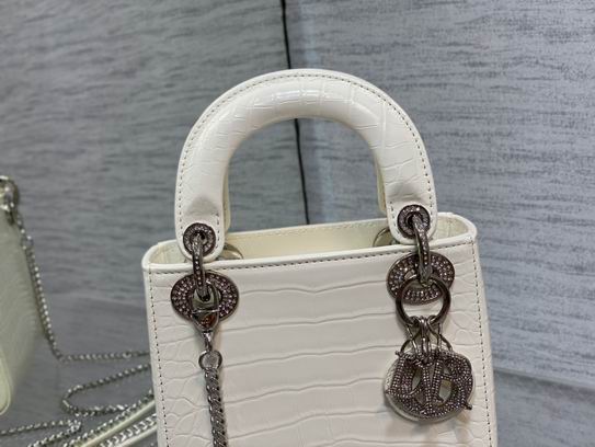 Dior Lady鳄鱼纹mini 17x15x7cm wz (5)