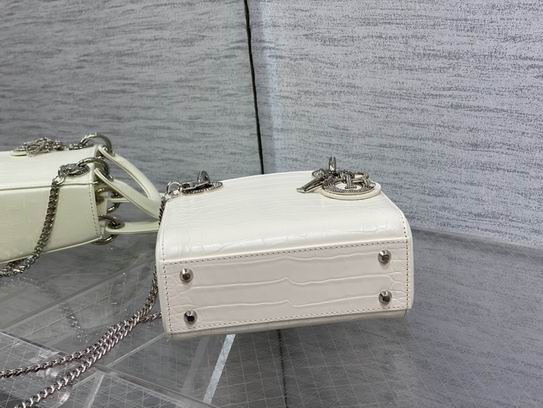 Dior Lady鳄鱼纹mini 17x15x7cm wz (7)