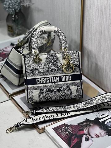 Dior Lady 五格刺绣24cm yz (18)