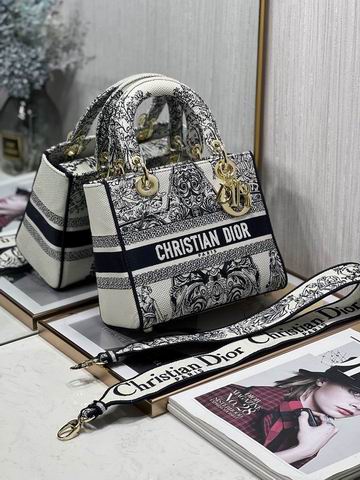 Dior Lady 五格刺绣24cm yz (20)